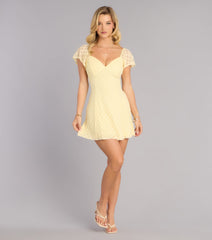 Soft Girl Season Lace A-Line Mini Dress