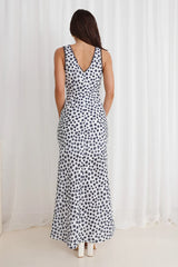 Picked Flowers Maxi Dress White