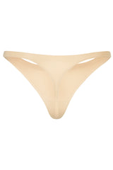 Seamless Knit Thong in Warm Peach