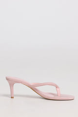 Heeled Thong Sandals in Pink