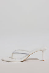 Heeled Sandal in White