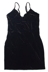 Extended Sizes Lace Up Back Velvet Dress