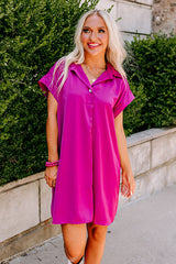 Effortless Radiance Shift Dress in Orchid