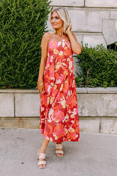 Hula Happiness Midi In Aurora Red