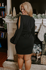Material Girl Mini Dress in Black Curves