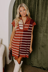 Pumpkin Spice Dreamer Stripe Mini Dress