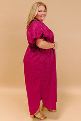 Wine Tasting Ready Midi in Sangria Curves