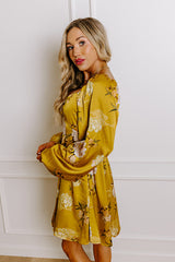 Flirty Moments Satin Mini Dress in Chartreuse