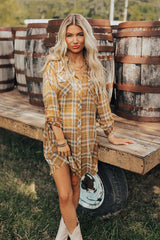 Hayride Happiness Plaid Mini Dress