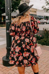 Pretty Petals Smocked Mini Dress Curves