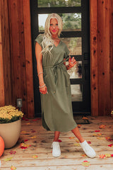Madison Avenue Stroll Midi in Olive