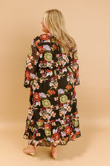 Vineyard Stroll Floral Midi Curves