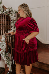 Merlot Dreams Velvet Dress Curves