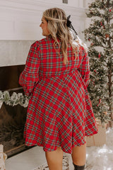 Holiday Cheer Plaid Dress Curves