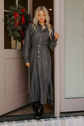 City Chic Denim Midi in Vintage Black
