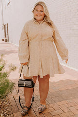 Blissful Smile Eyelet Mini Dress Curves