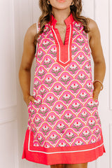 Lively Laughs Floral Mini Dress in Pink