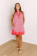 Lively Laughs Floral Mini Dress in Pink