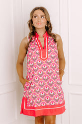 Lively Laughs Floral Mini Dress in Pink