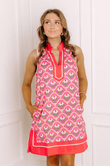 Lively Laughs Floral Mini Dress in Pink