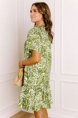 Palm Petal Breeze Mini Dress