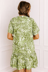 Palm Petal Breeze Mini Dress