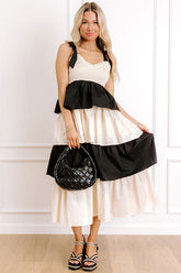 Formal Flair Tiered Midi Dress