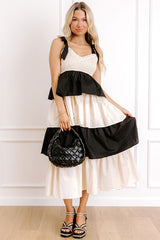 Formal Flair Tiered Midi Dress