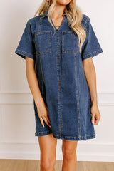 Darling Moment Denim Mini Dress