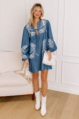 Brunch Chic Embroidered Mini Dress