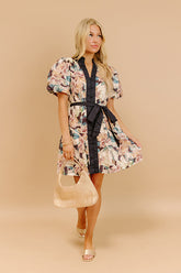 Flora In The Vines Button Down Mini Dress