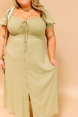 Vineyard Verse Smocked Midi Dress Curves