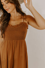 Inner Harmony Smocked Midi Dress
