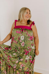Chasing Wildflowers Floral Maxi Dress Curves