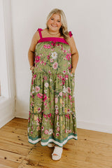 Chasing Wildflowers Floral Maxi Dress Curves