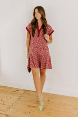 Cider Dreams Mini Dress in Sangria