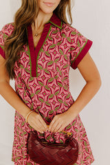 Cider Dreams Mini Dress in Sangria