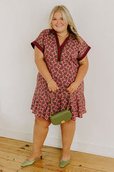 Cider Dreams Mini Dress in Sangria Curves