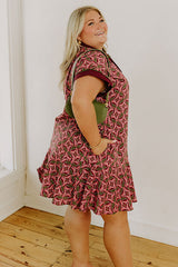 Cider Dreams Mini Dress in Sangria Curves