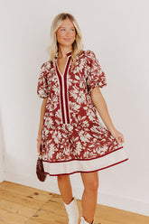 Vineyard Dream Floral Mini Dress
