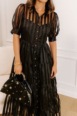Pinot Noir Sippin Organza Midi Dress