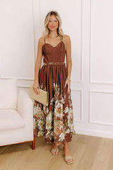 Harvest Festivities Floral Midi Dress