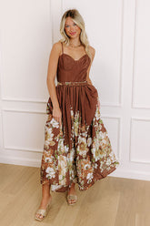 Harvest Festivities Floral Midi Dress