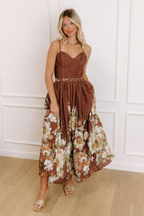 Harvest Festivities Floral Midi Dress