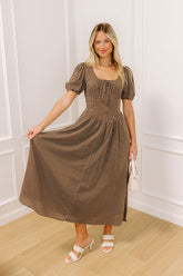 Sweet Sunset Gingham Midi Dress