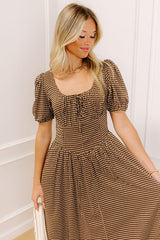 Sweet Sunset Gingham Midi Dress