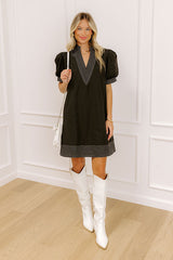 Patio Views Mini Dress in Black