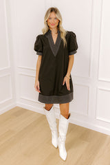 Patio Views Mini Dress in Black