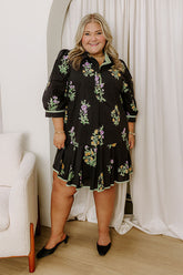 Wildflower Picking Mini Dress Curves