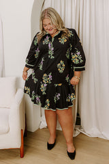 Wildflower Picking Mini Dress Curves